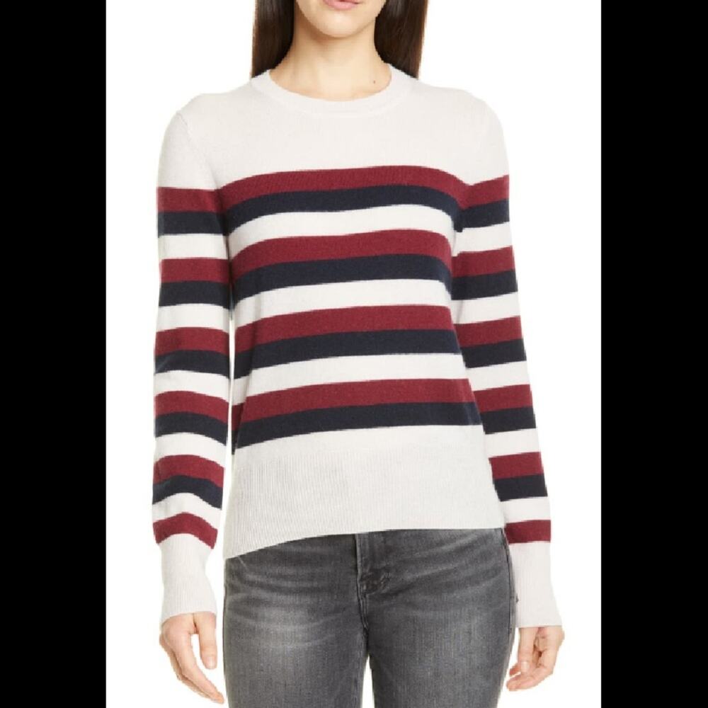 Equipment Cielle Sweater Wool Cashmere Blend Striped Size XL NEW